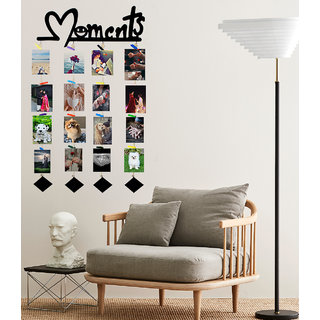 Khush Its Amazing Wooden Hanging Moments With Squre Photo Display Picture Frame Collage Picture Display Organizer with W view 2