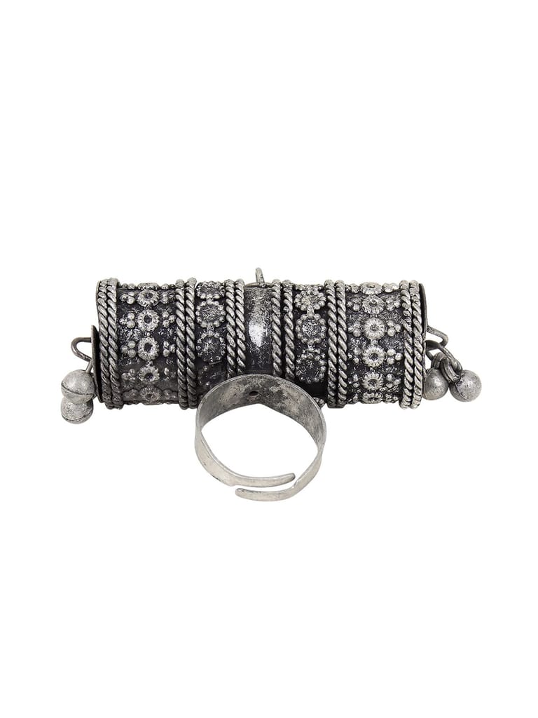 Cardinal Oxidized Metallic Color Adjustable Ring view 2