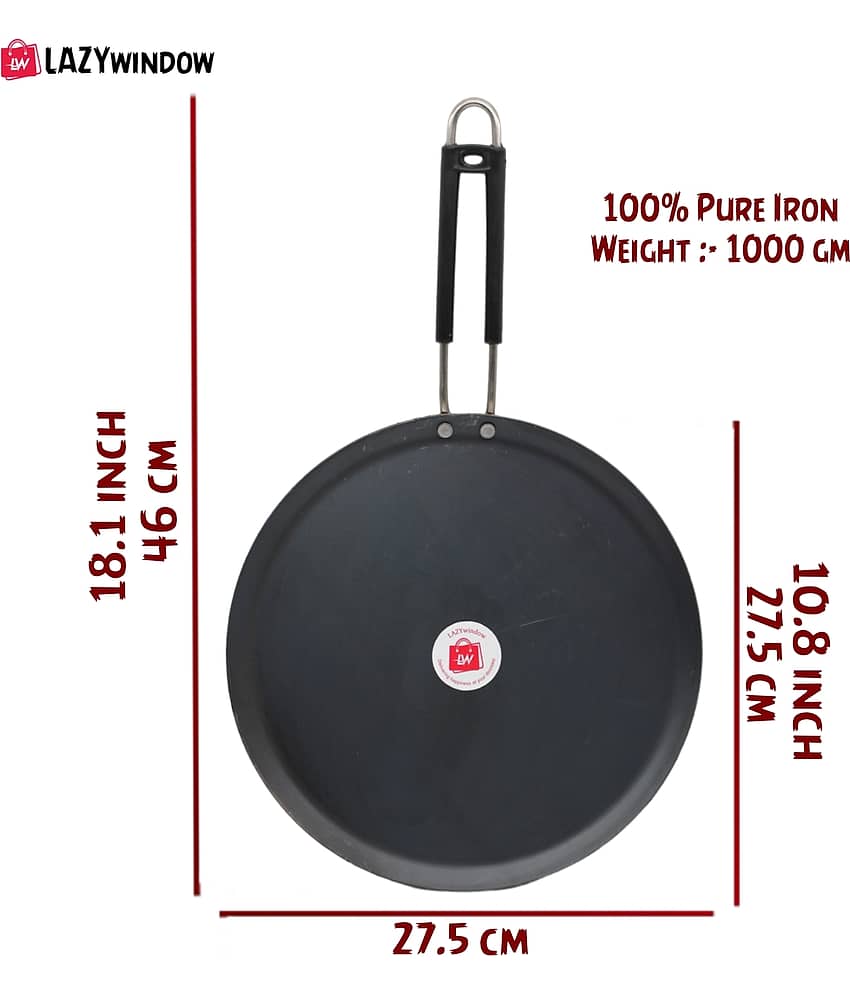 LAZYWINDOW Iron Flat Tawa ( Pack of 2 ) view 2