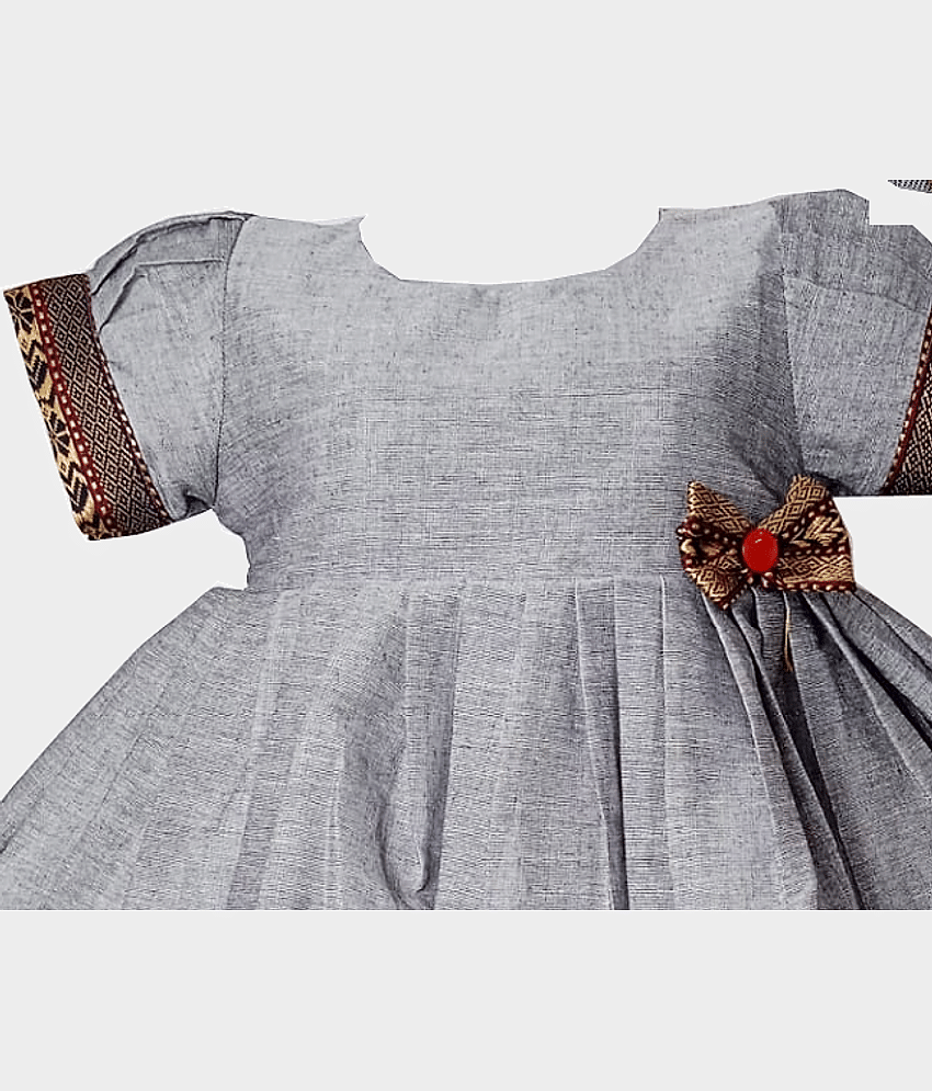 harshvardhanmart.com Pack of 1 Baby Girls Cotton Frock ( Gray ) view 2