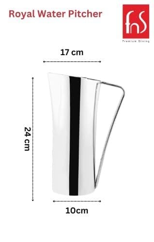 FnS Royal Stainless Steel Water Jug/Pitcher with Contemporary and Sleek Design (1.20 LTR) view 2