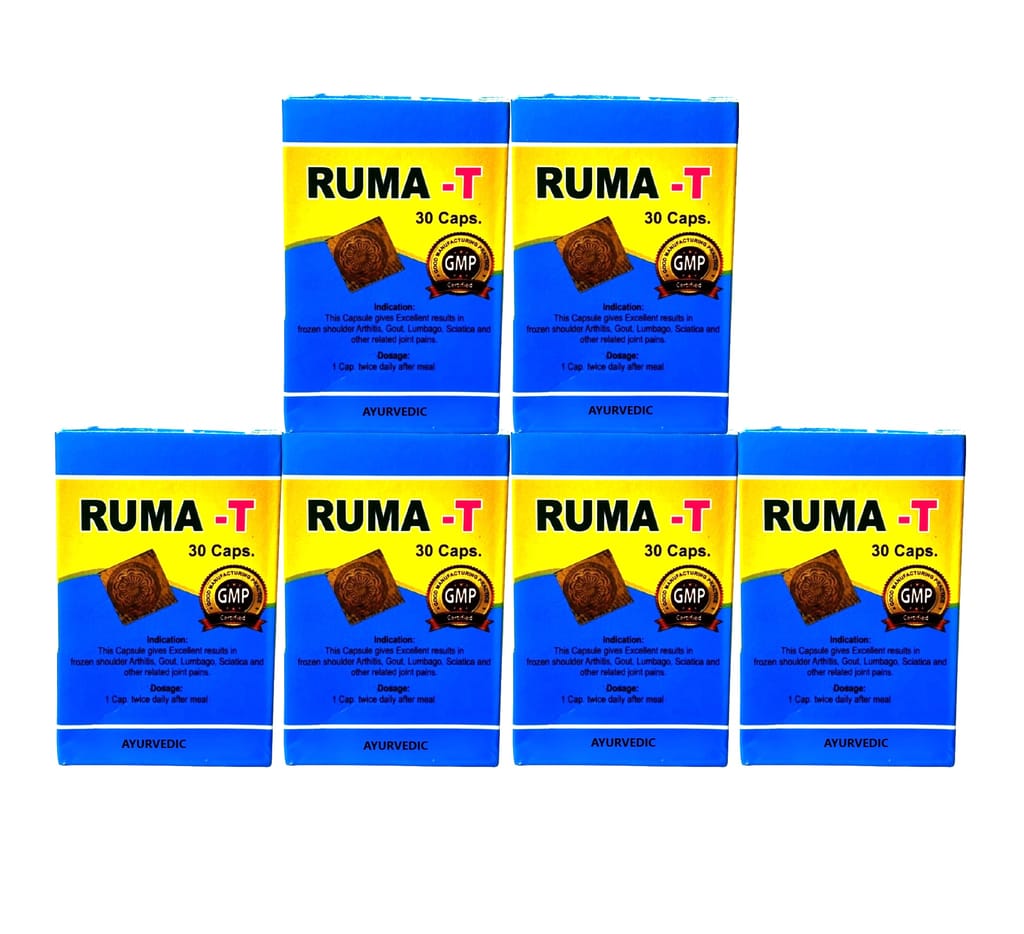 Ruma T Joint Care Capsules -Joint comfort, muscular stiffness relief, mobility support, Pack of 6 (Value Pack)