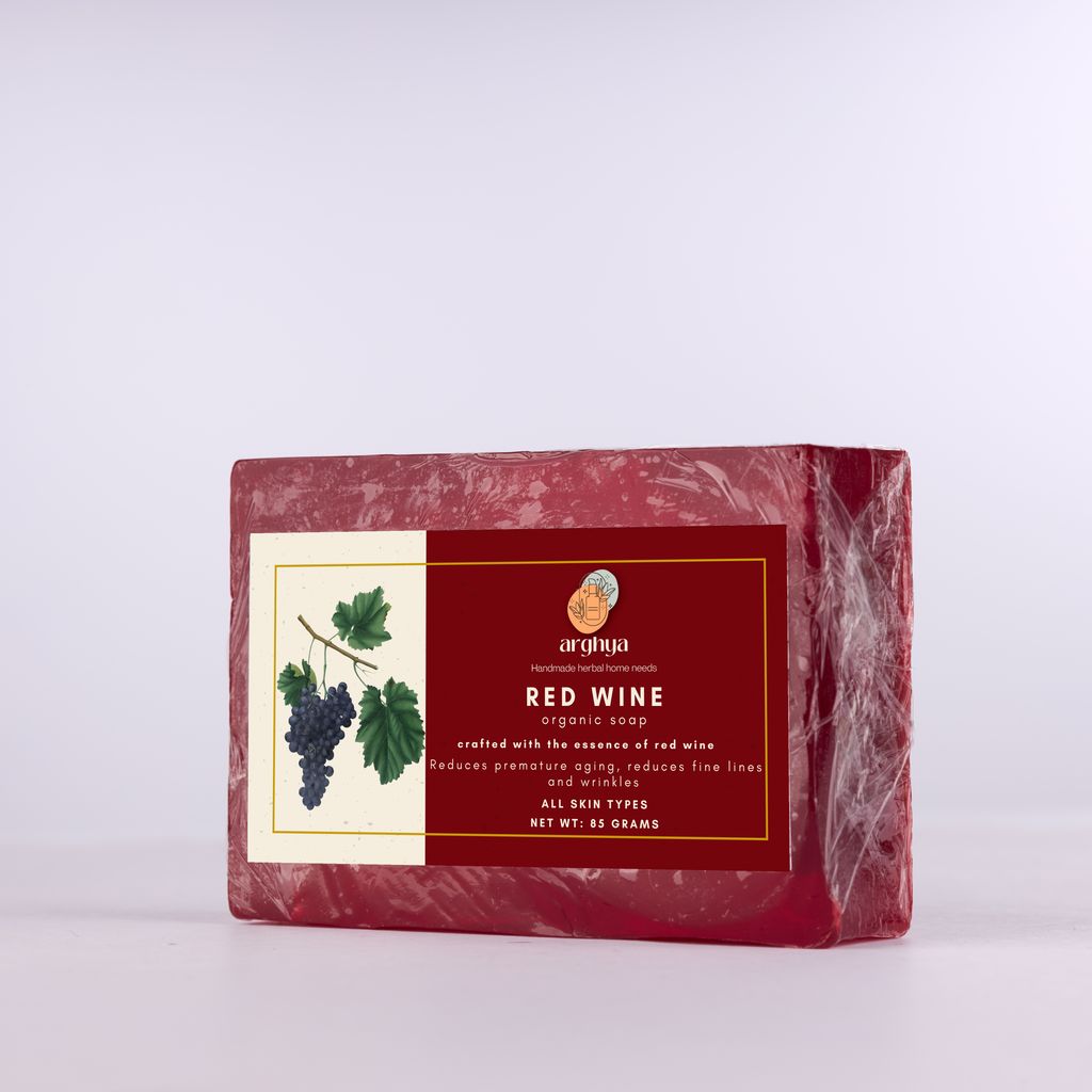 Arghya Red Wine Organic Anti-Aging Soap for All Skin Types, 85g view 2