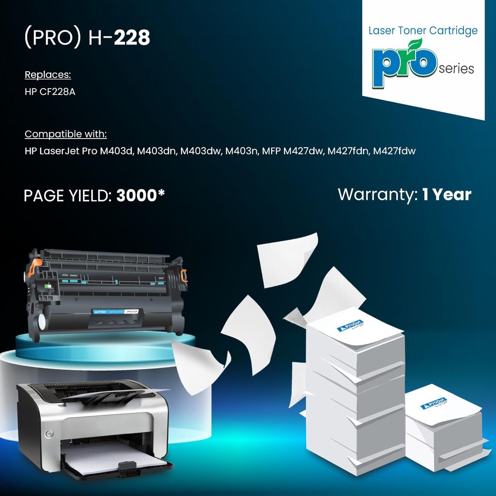 ProDot (PRO H-228 Laser Toner Cartridge for HP CF228A Compatible with HP Laserjet Pro M403d, M403dn, M403dw, M403n, MFP M427dw, M427fdn, M427fdw view 2