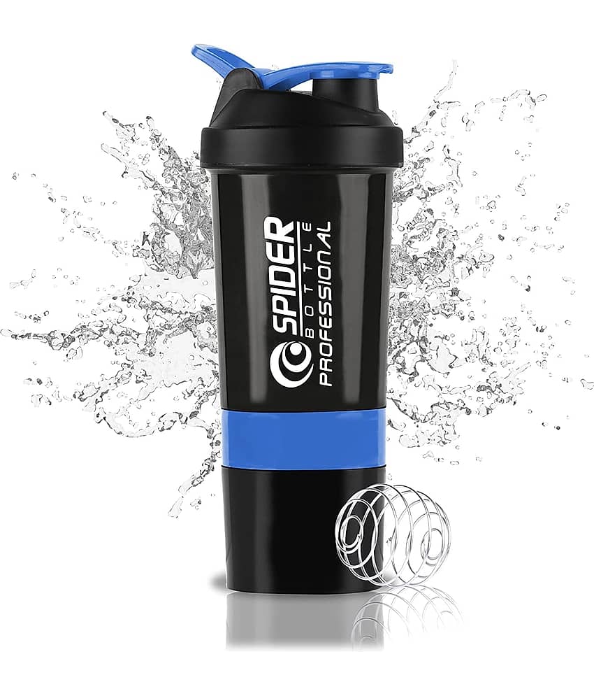 HORSE FIT Gym Spider Shaker Bottle 500ML| Shakers For Protein Shake With 2 Storage Compartment | Leakproof Gym Protein Shaker For Post And Pre-Workout Drink | 100% Bpa Free(Multicolor)
