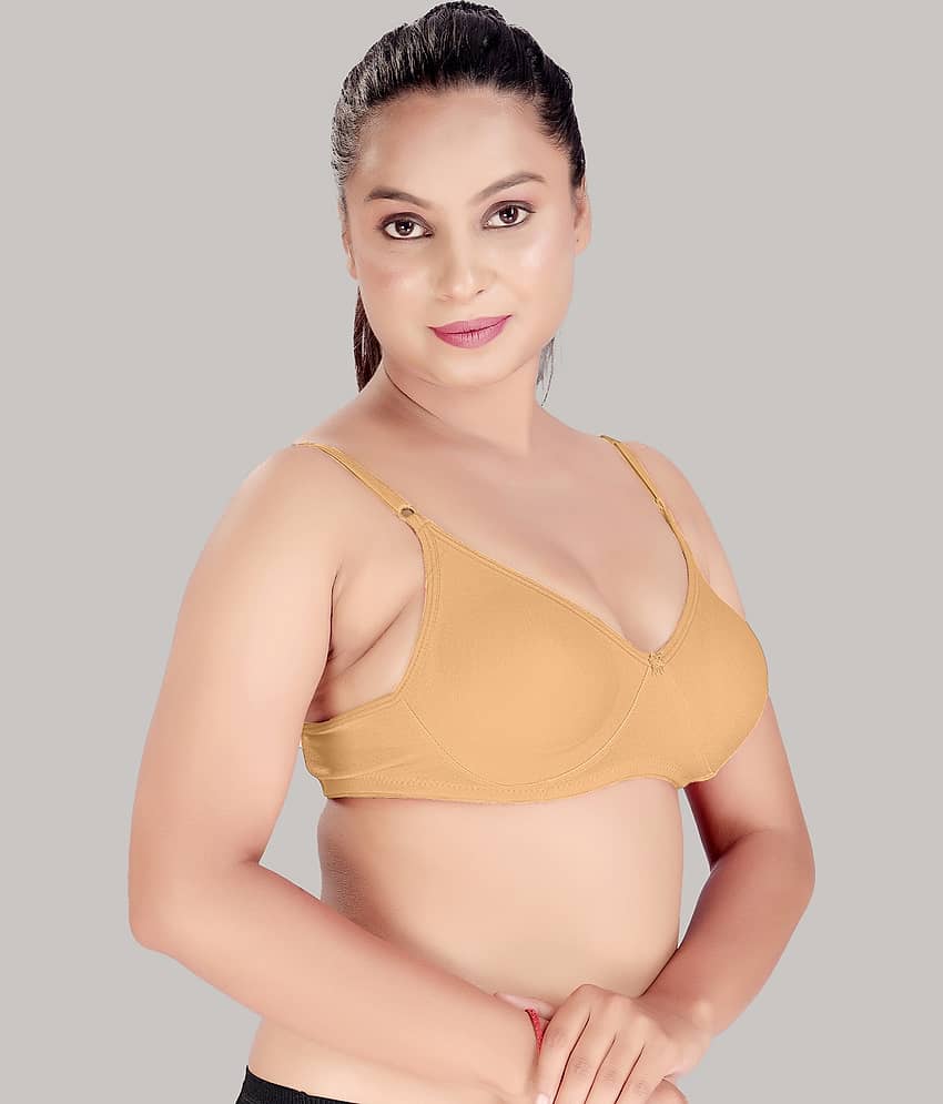 HAYA Cotton Non Padded Women's Plunge Bra ( Beige ) view 2