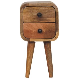 Extra Mini Curved Oak-ish Bedside view 2