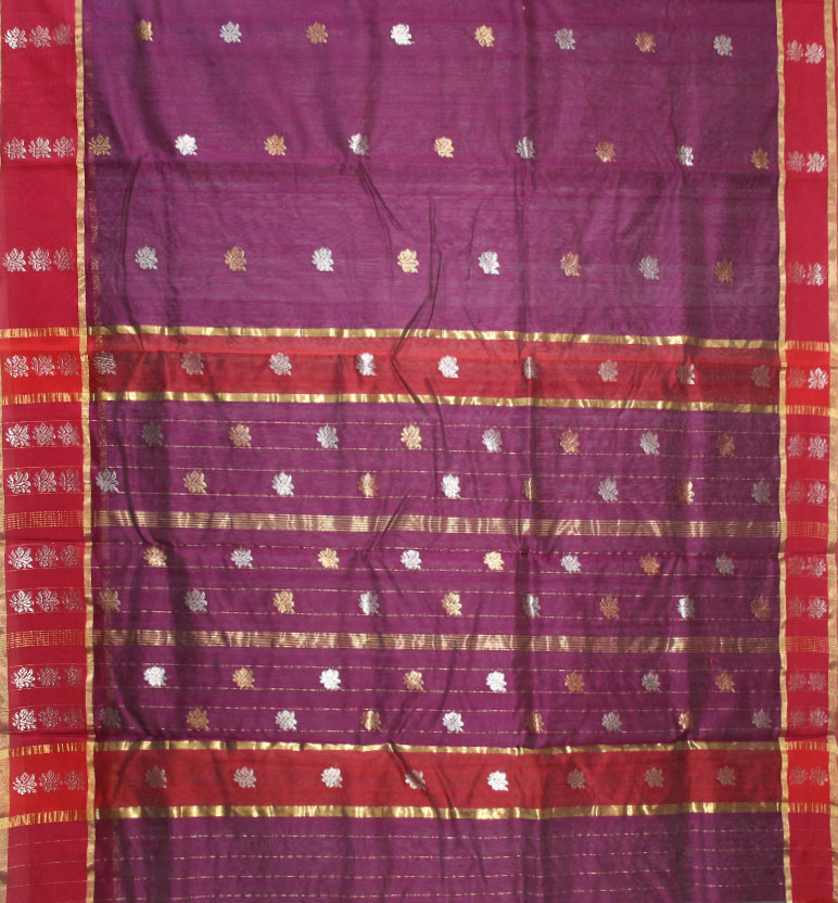 Handloom Chanderi Silk Cotton Saree view 2