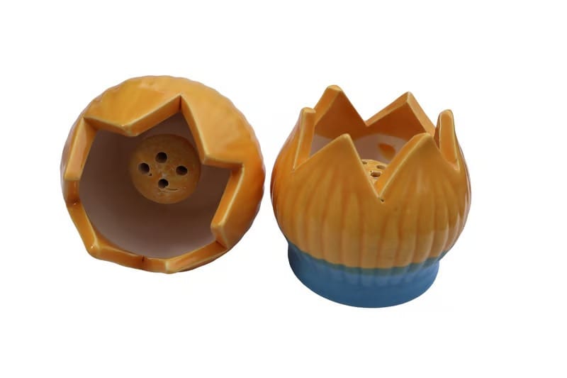 Ceramic Lotus Incense Holder Set -Yellow & Blue Aroma Diffuser (Set of 2) view 2