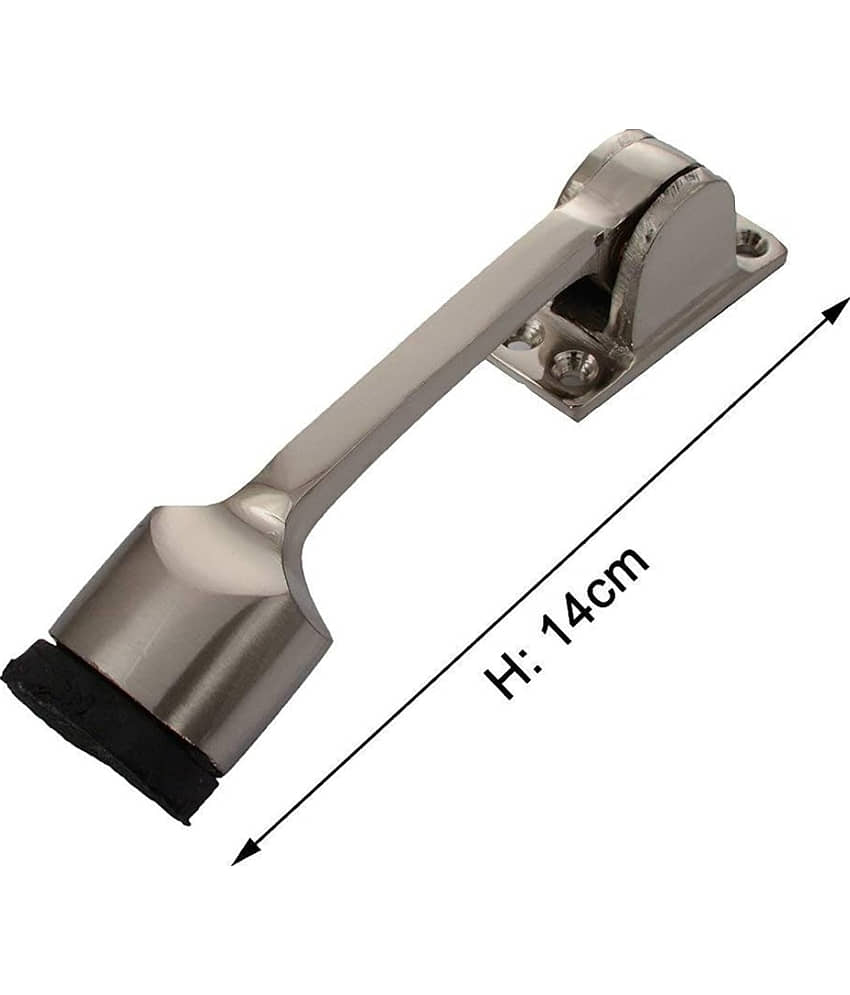 ADISON door stopper pack of 2 stainles steel heavy duty door stopper with best stopping rubberised grip silver colour view 2