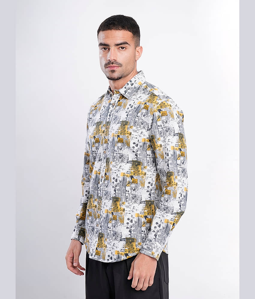 Bene Kleed 100% Cotton Slim Fit Printed Full Sleeves Men's Casual Shirt - Multicolor ( Pack of 1 ) view 2