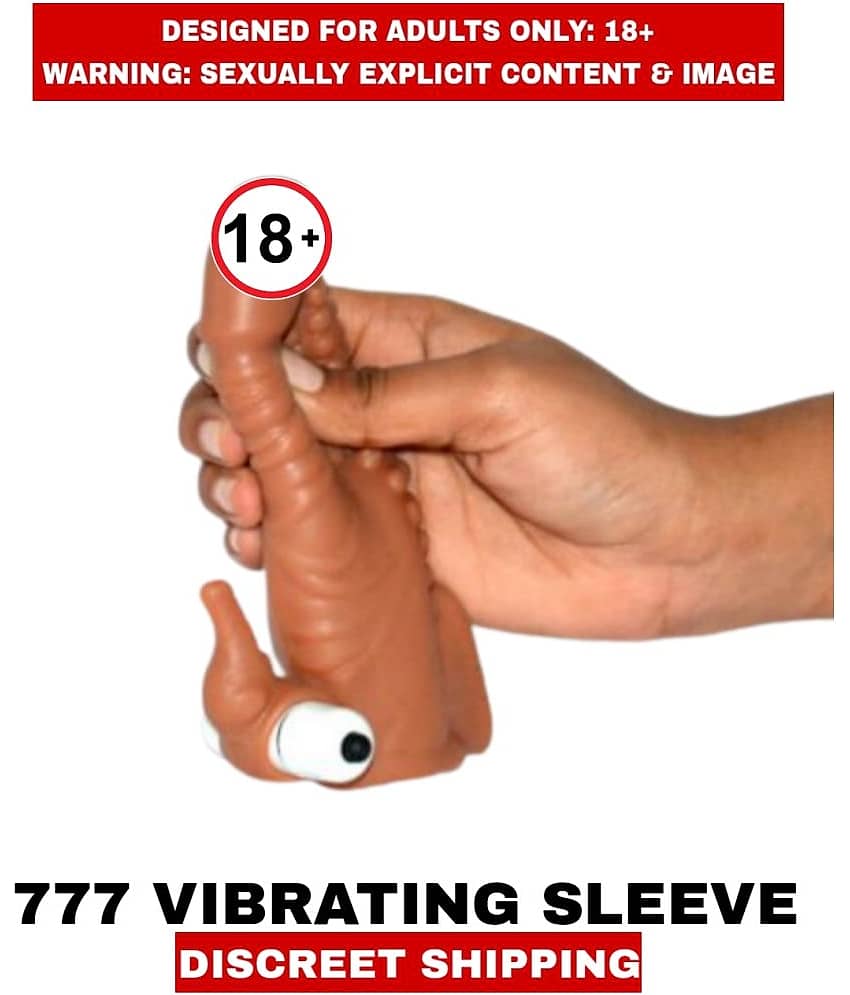 Sexual Wellness Men's Sexual Performance and Enlargement Close Ended 777 Spikey Vibrating Penis Sleeve Extension and Sleeves For Men view 2