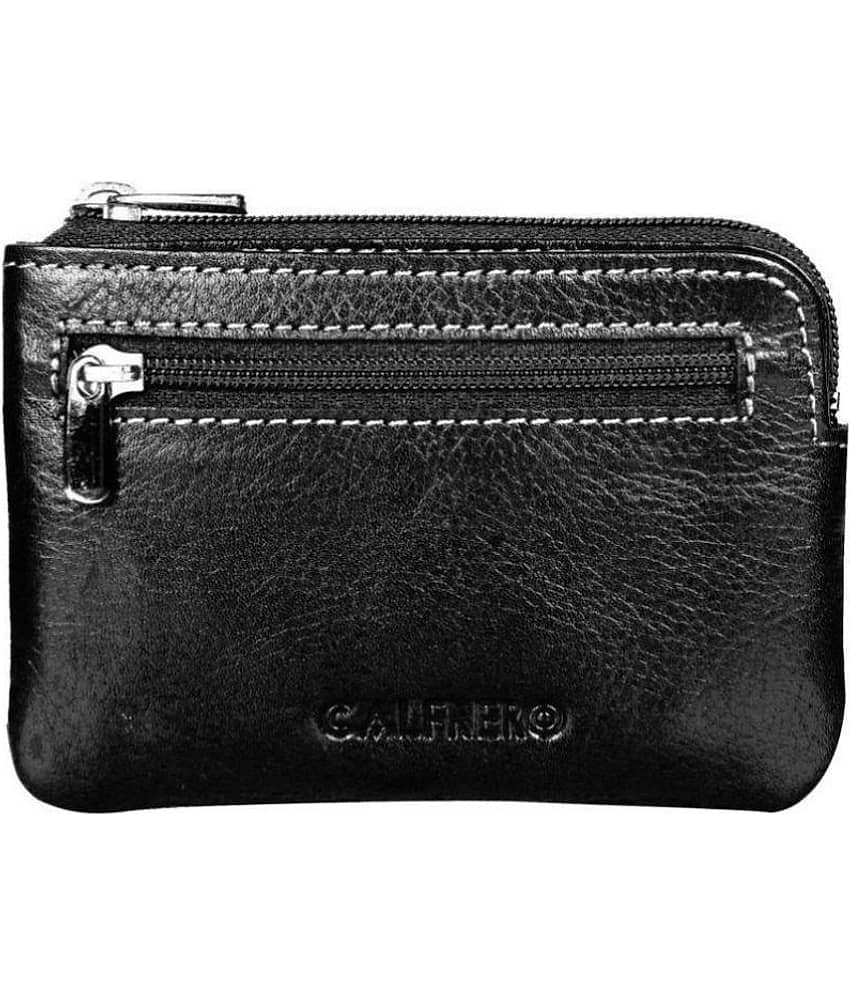 Calfnero Genuine Black Leather Key Case view 2