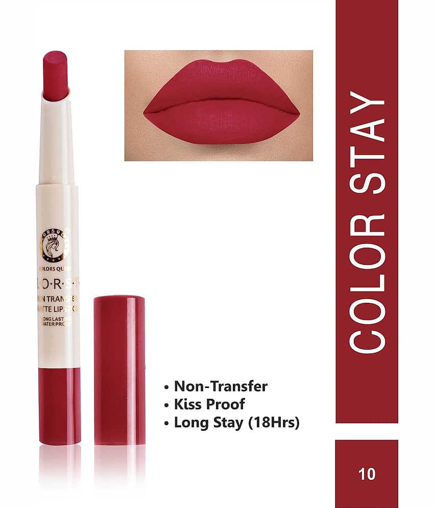 Colors Queen Waterproof & NonTransfer Lipstick Apple Red 2.1 g view 2