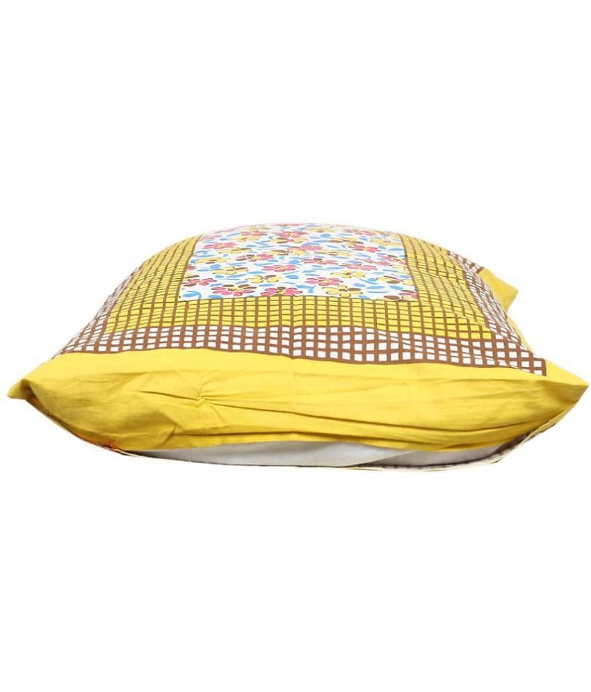 AJ Home Pack of 2 Cotton Yellow Pillow Cover (17 X 27 Inch) view 2