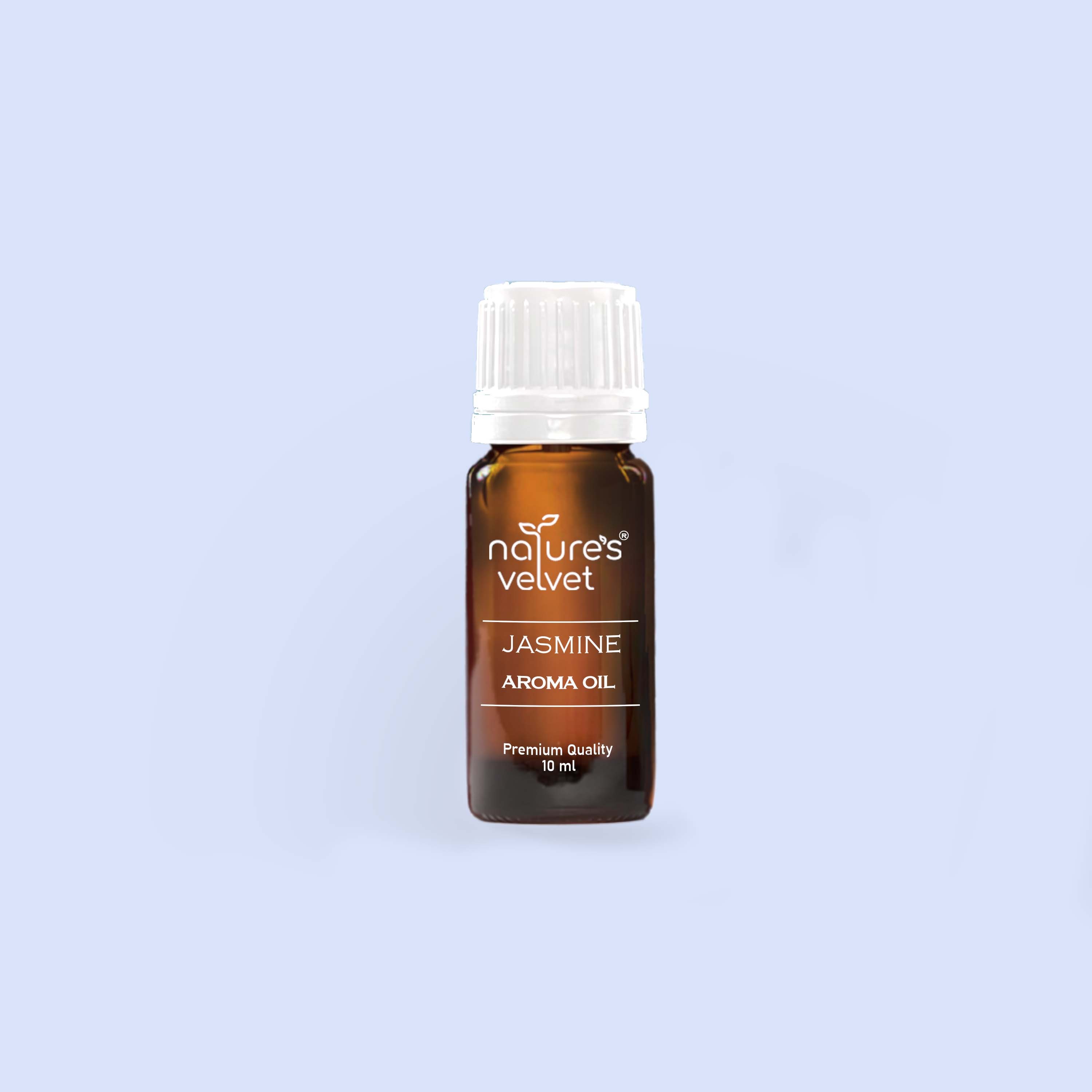 Natures Velvet Jasmine Aroma Oil, 10 ml, Home Fragrance Essential Oil, Ideal for Aromatherapy, Meditation and Spiritual Ambiance, Suitable for Diffusers, Candle Making, Vaporizers, Air Fresheners and Soap Making