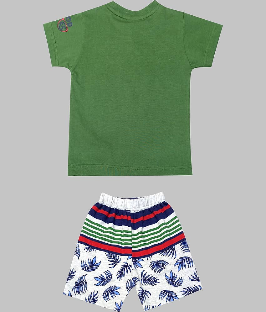 Kideon Pack of 1 Baby Boys 100% Cotton T-Shirt & Shorts ( Red ) view 2