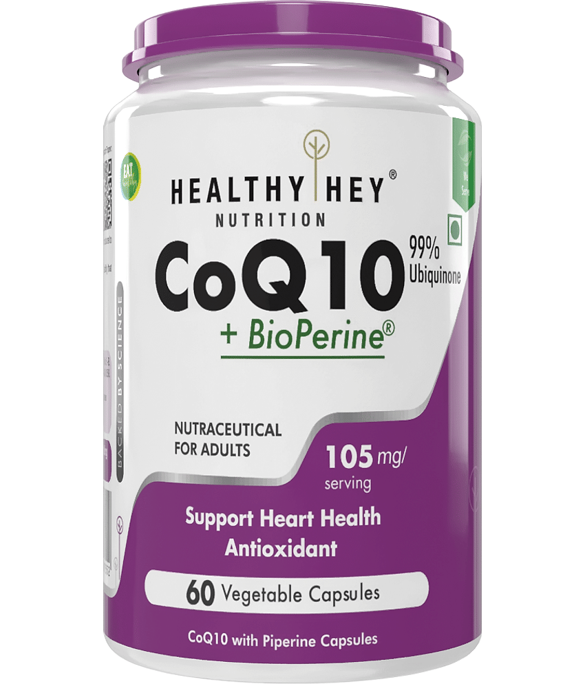 HEALTHYHEY NUTRITION CoQ10 - 60 Veg Capsules 105 mg Capsule