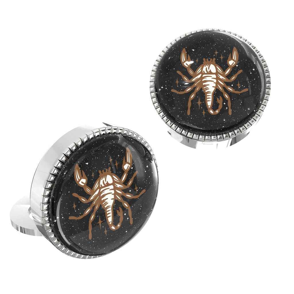 The Smart Buttons - Shirt Button Cover Cufflinks for Men - Scorpio Style view 2