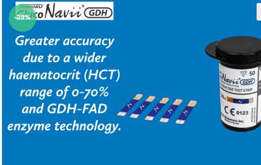 Gluco Navii GDH 100 test strips view 2