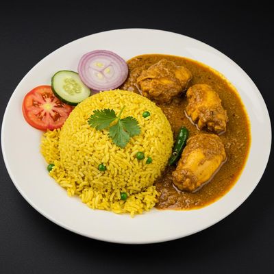 Bagara With Chicken Curry
