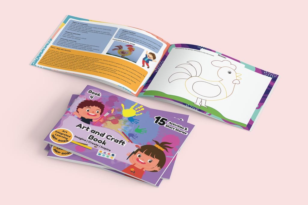 Edsmart Art and craft book for kids with Stories | NEP 2020 Art Integrated learning | BOOK 4 | Kids stories and art / Craft activities for 4+ years |Children Story Book [Paperback] [Jan 01, 2024] Edsmart Edu Services Pvt Ltd view 2
