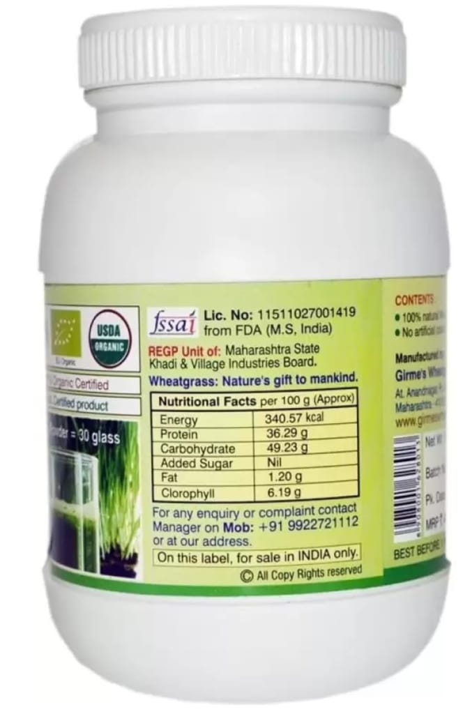 PNC-Organic Wheat Grass Powder 100 Grams Natural Immunity Booster view 2
