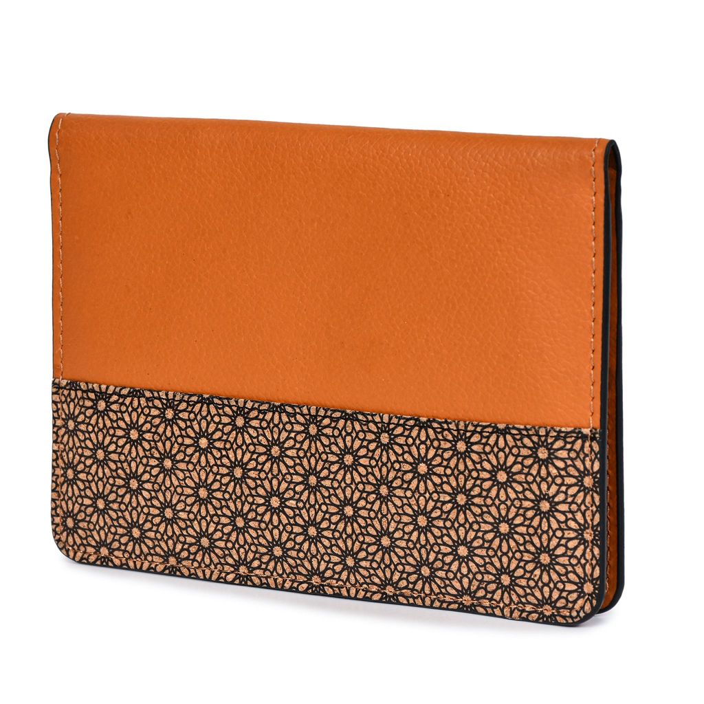 Sustainable Vegan Leather Passport Holder - Tan view 2