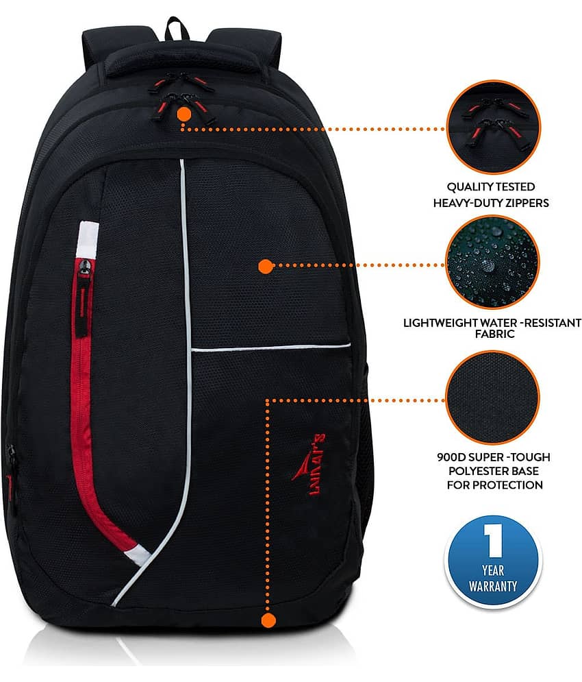 Lunar's 35 Ltrs Black Backpack bags view 2