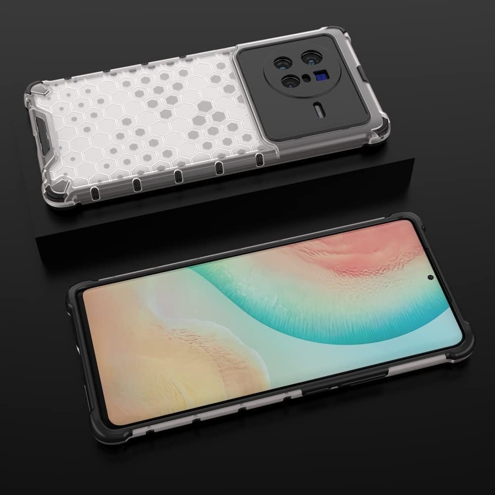Faircost for Vivo X80 5G Hybrid Shockproof Back Cover Hard Outside Soft Inside- (Polycabonate::Transparent) view 2