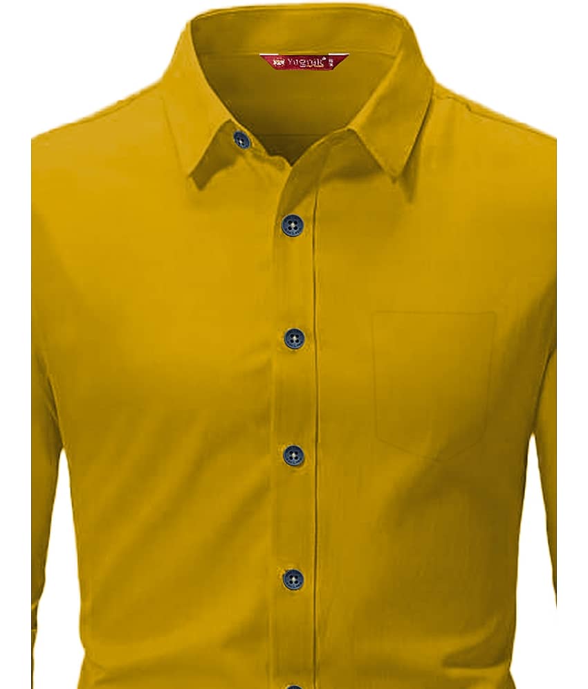 Yugnik Cotton Blend Slim Fit Full Sleeves Men's Formal Shirt - Mint Green ( Pack of 1 ) view 2