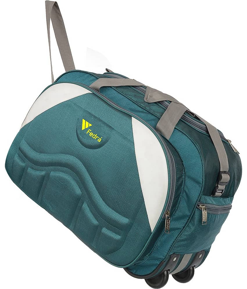 FEDRA - 40 Ltrs Green Polyester Duffle Bag