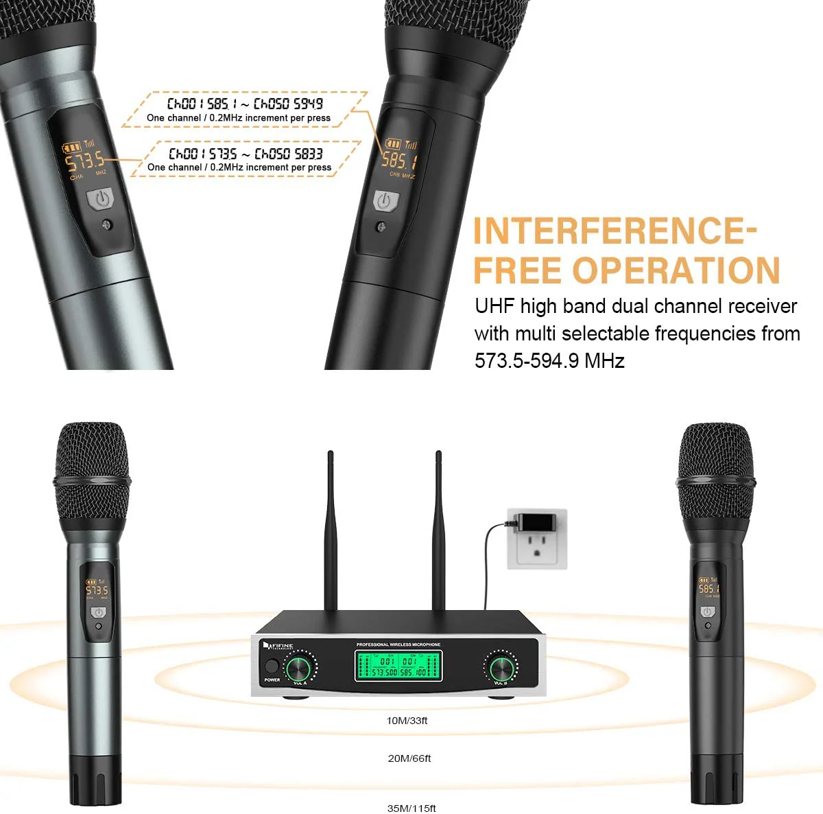 (Refurbished) FIFINE K040 - Wireless Handheld Microphone System view 2