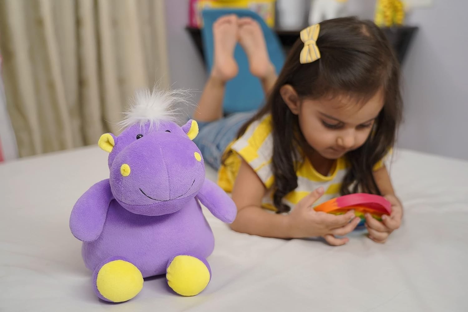 Furrendz Tammy Hippo 10 Inch Plush Toy For Kids 1 Years and Above view 2