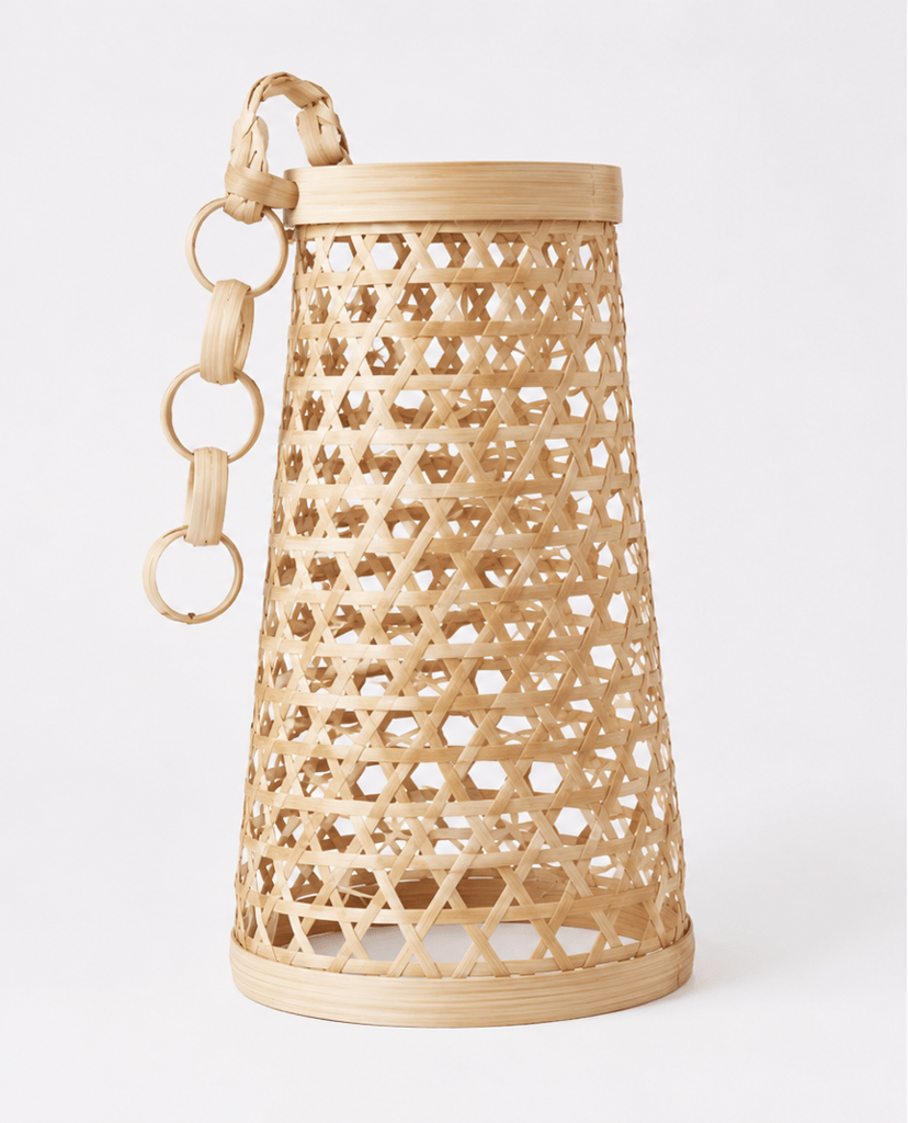 Handmade Bamboo Hanging Lantern Shade view 2