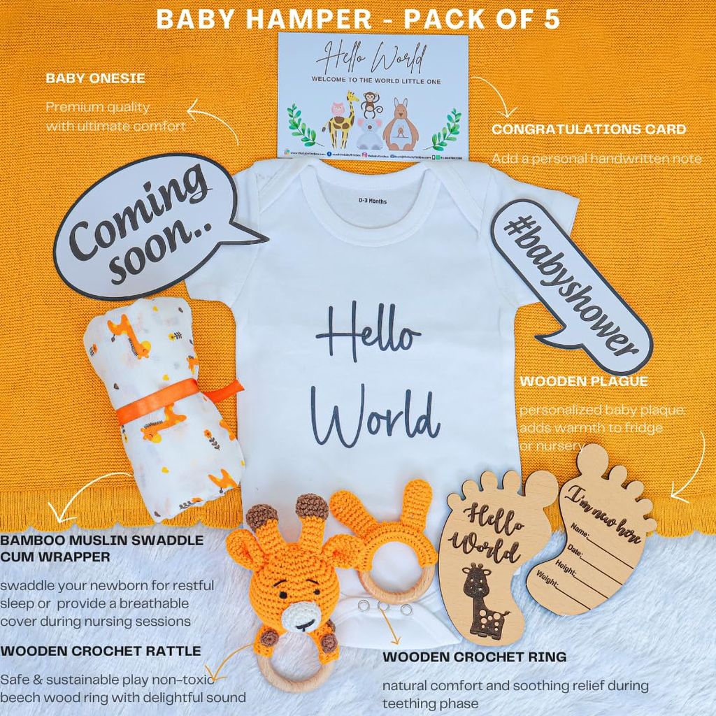 The Baby First Box New Born Baby Gift Box, Baby Boy Gifts, Baby Shower Gifts, Pregnancy Announcement Gifts, Mum to be, view 2