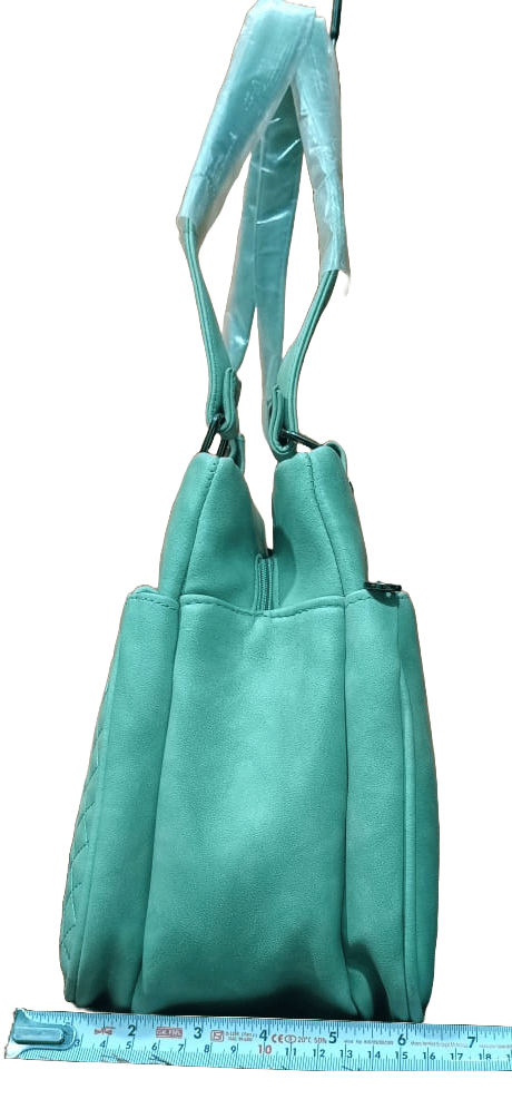 Women's Quilted Faux Leather Handbag with Top Handle and Zip Closure view 2