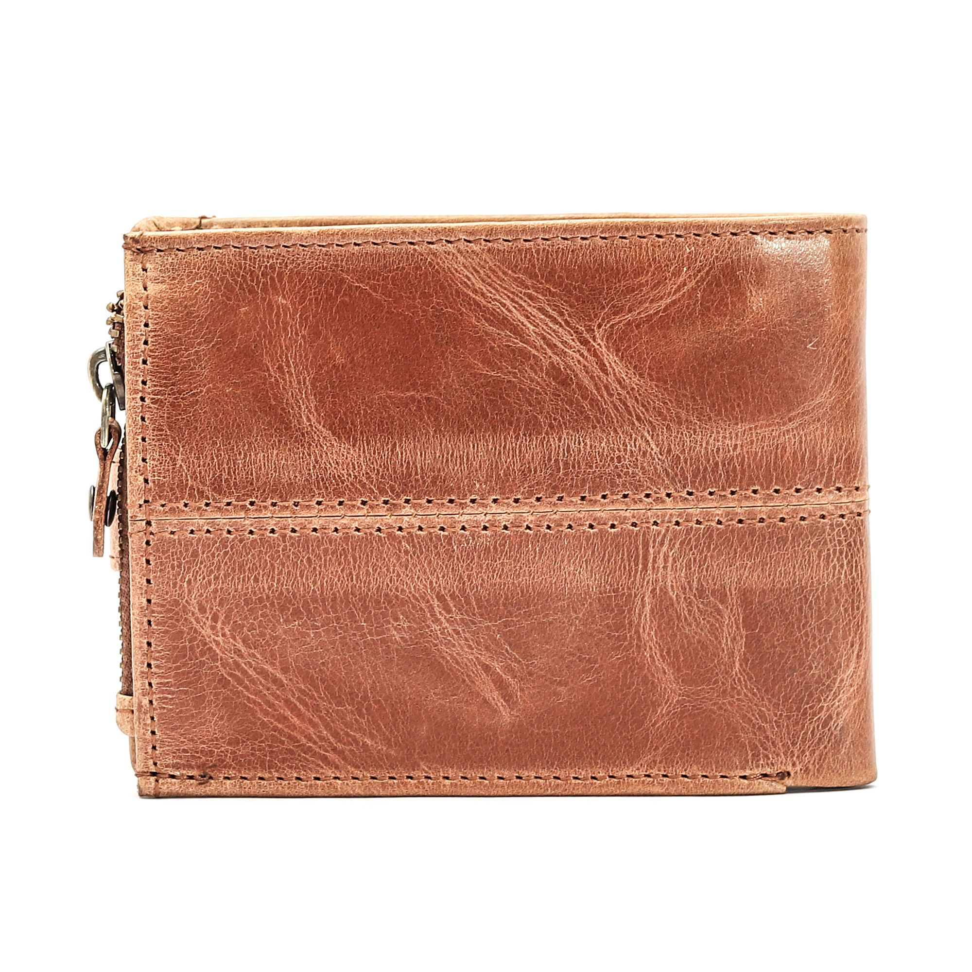 Vital King Men Trendy, Travel Tan Genuine Leather Wallet (11 Card Slots) view 2