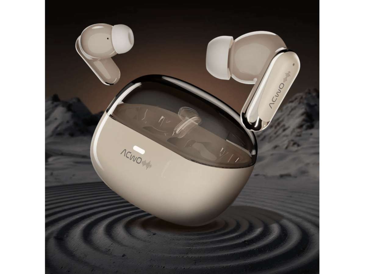 ACwO DwOTS 757 Bass Boom X Drivers, ANC 32dB, AI-ENC 4-Mic, 3 EQ Modes, 40ms Low Latency, 40H Playtime, Quick Boost 10min=120min, Auto Connect,BT v5.4 - Moonlight-Cream view 2