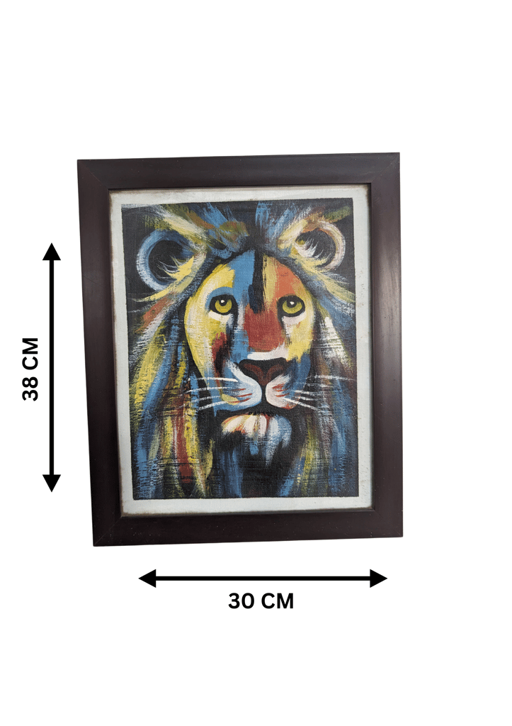 LION LOOK PAINTINGS WITH FRAME | BEST WALL ARTS PAINT view 2