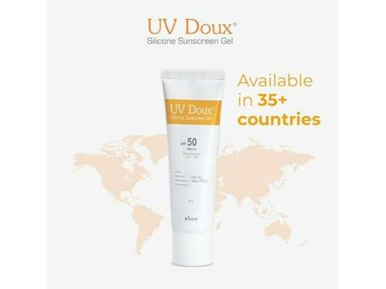Brinton Healthcare UvDoux Face & Body Sunscreen gel with SPF 50 PA+++ in Matte Finish and Oil Free Formula| Water Resistant Sunscreen| Protection against UVA/UVB Rays 50 gm x Pack of 3 view 2