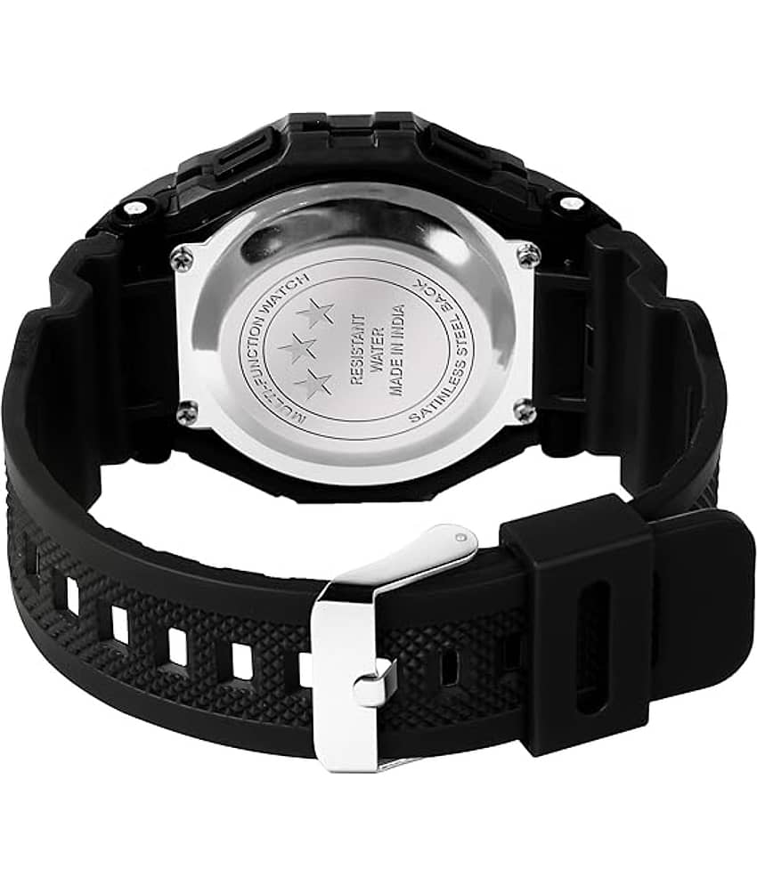 Svats Black PU Digital Men's Watch view 2