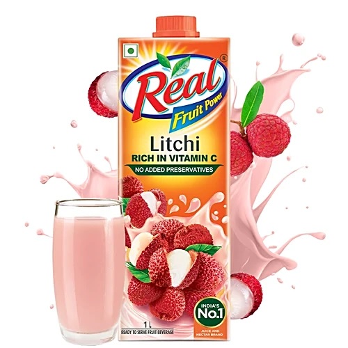 Real Fruit Power Litchi Juice, 125 ml