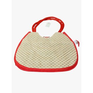 beautifully hand crafted jute bags for women Waterproof Multipurpose Bag (White, 7 L) view 2