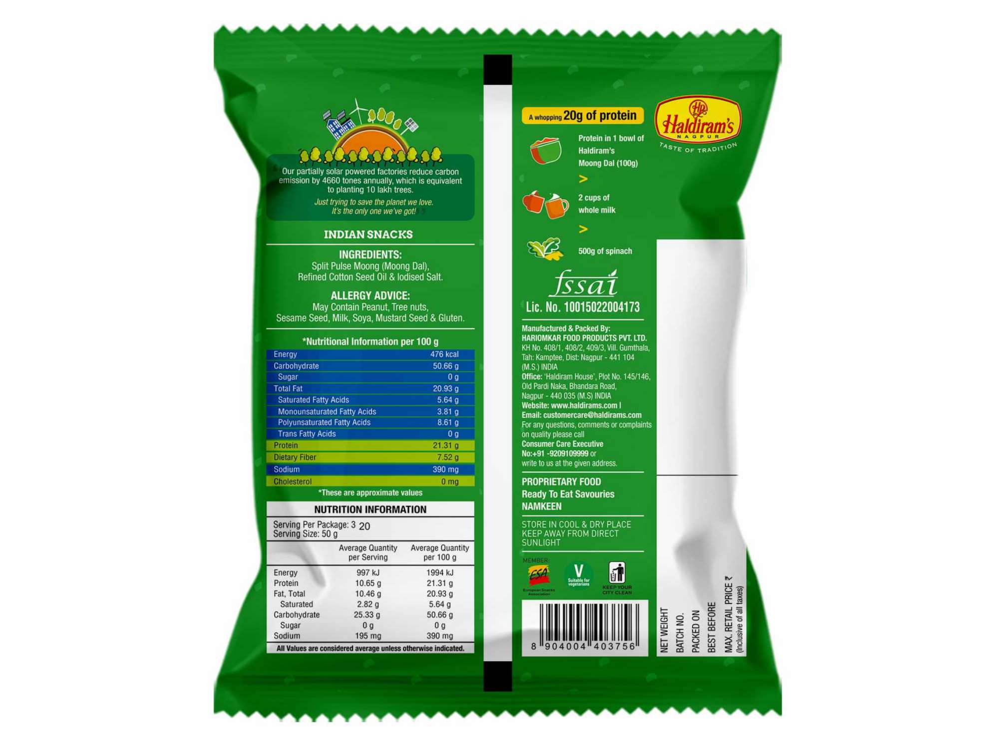 Haldiram's Moong Dal Namkeen - 400 gm view 2