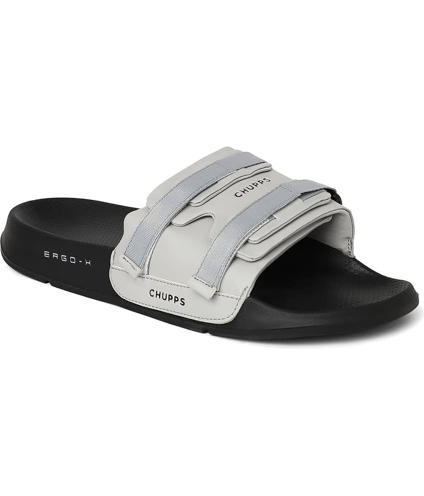 CHUPPS Dark Grey Men's Slide Flip Flop view 2