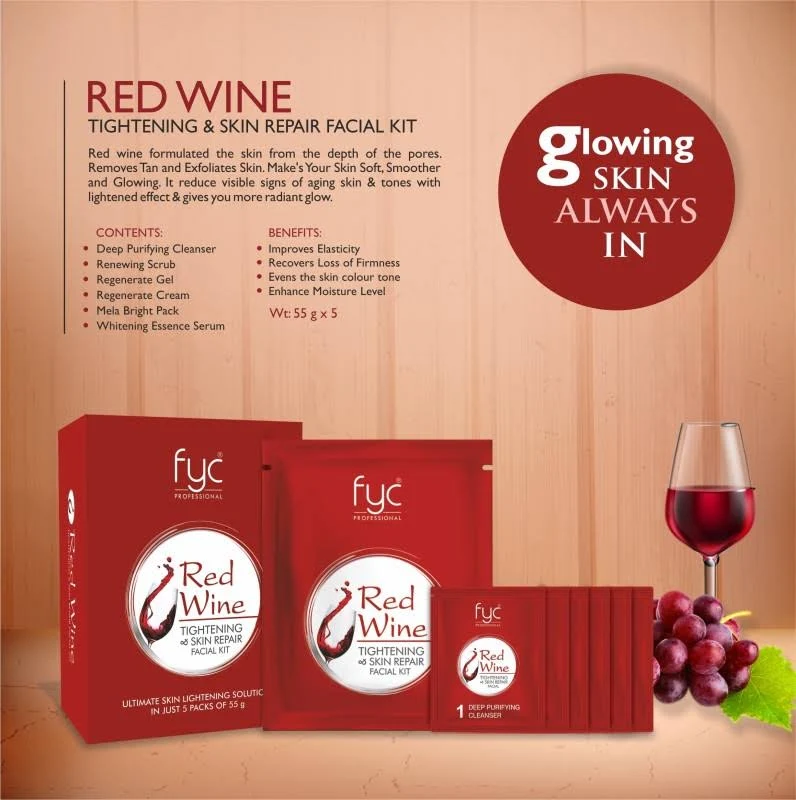 FYC Professional Red Wine Tightening & Repair Facial Kit view 2
