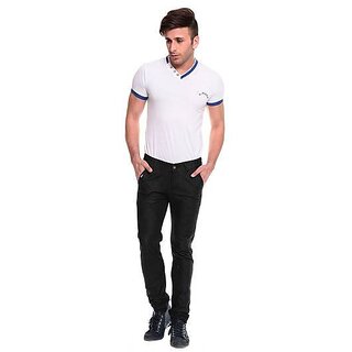 Rewa Men's Regular Fit Black Jeans