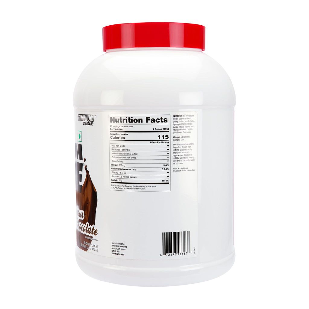San Nutrition Titanium Isolate Supreme | Whey Protein Powder | 26g protein | Hydrolyzed Whey Protein Isolate | view 2