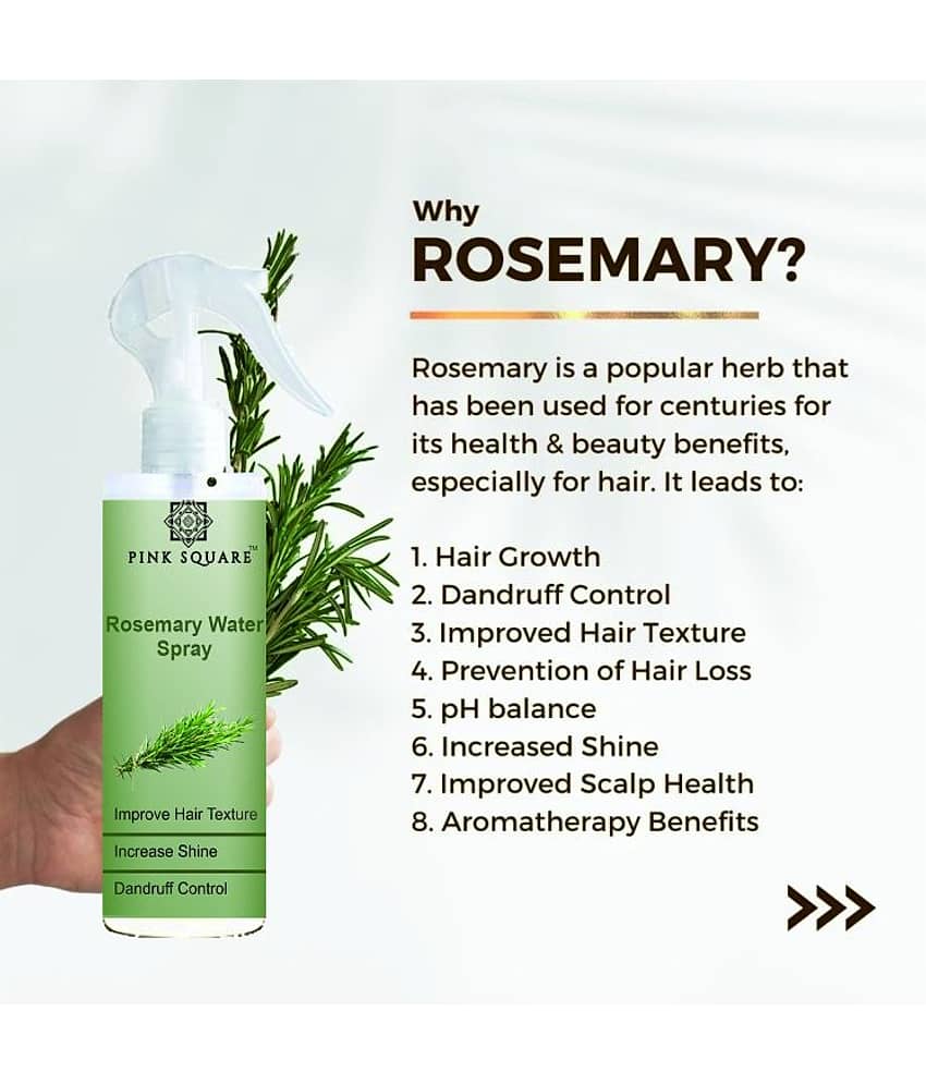 pink square Rosemary Water Hair Spray Rosemary Hair Spray Hair Sprays 100 mL view 2
